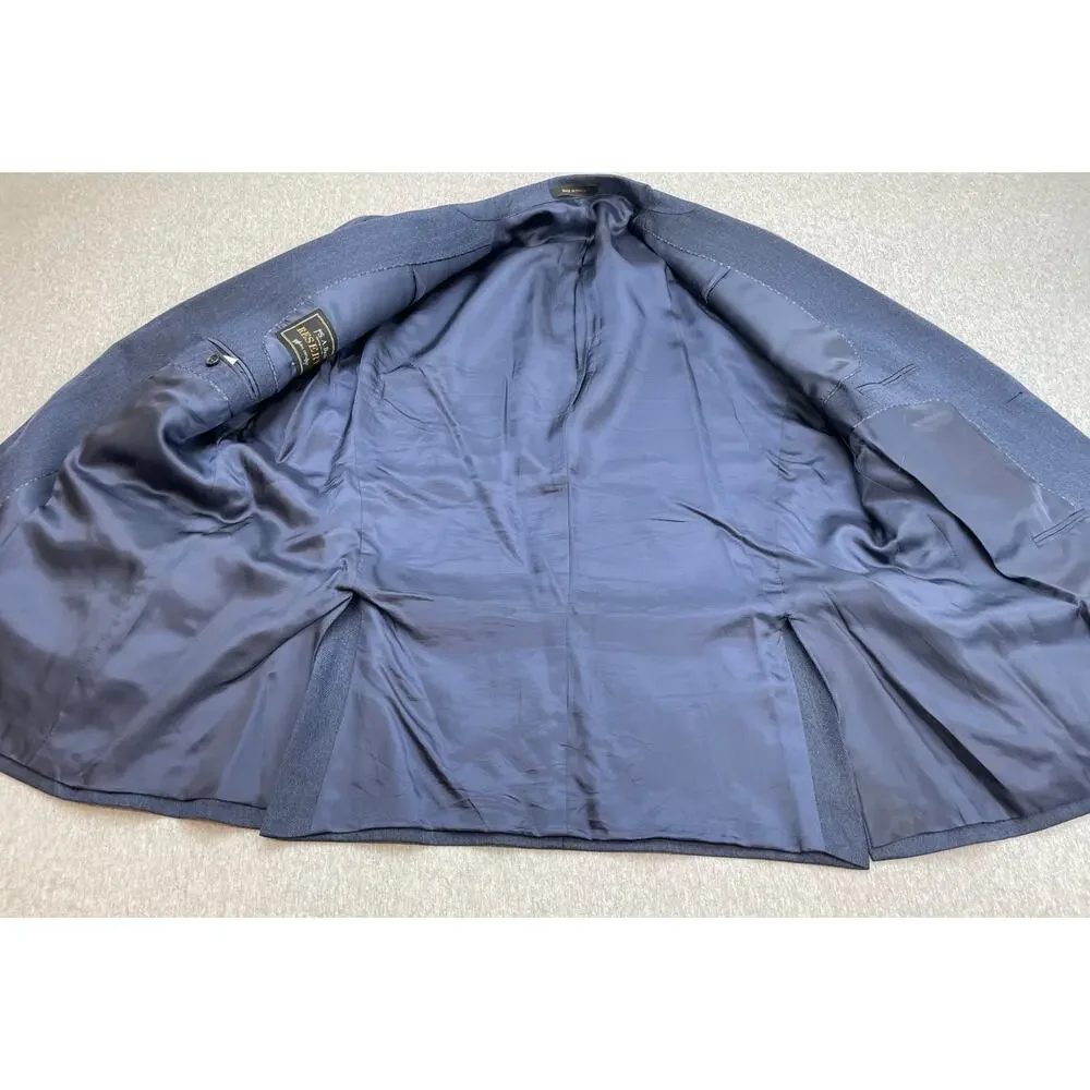 Jos A‎ Bank Blazer Mens 48R Herringbone Wool Silk Blend 2-Button Single Breast